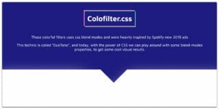 CSS Filter Generators & Libraries » CSS Author
