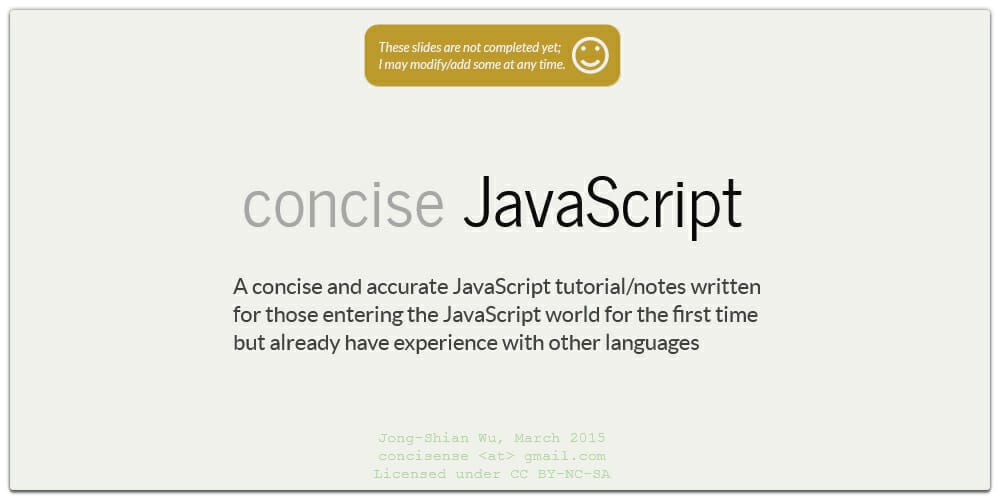Concise JavaScript