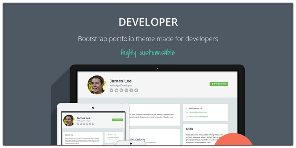 Developer Bootstrap 5 Portfolio Theme