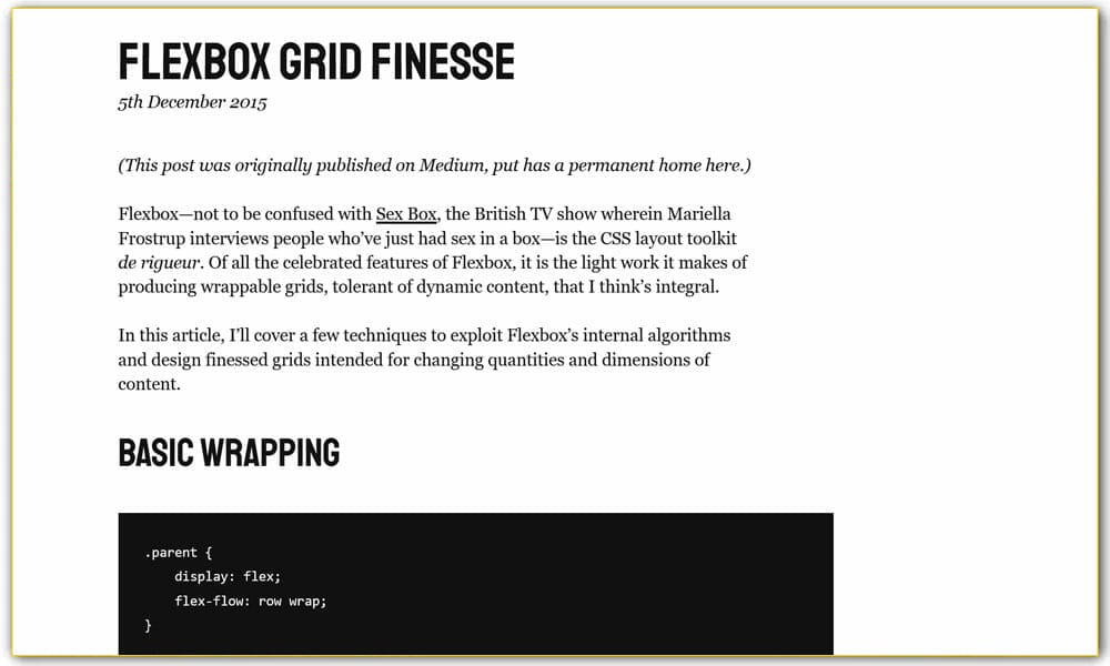 Flexbox Grid Finesse