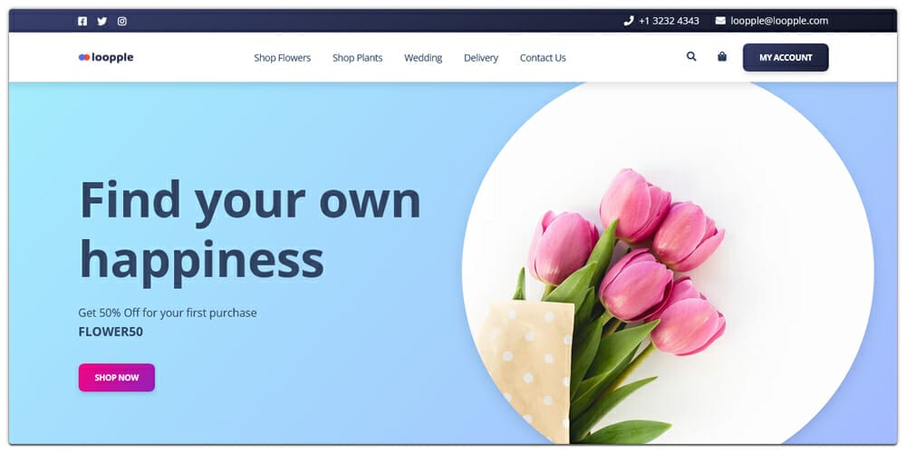 Flowers Shop Ecommerce Web Template
