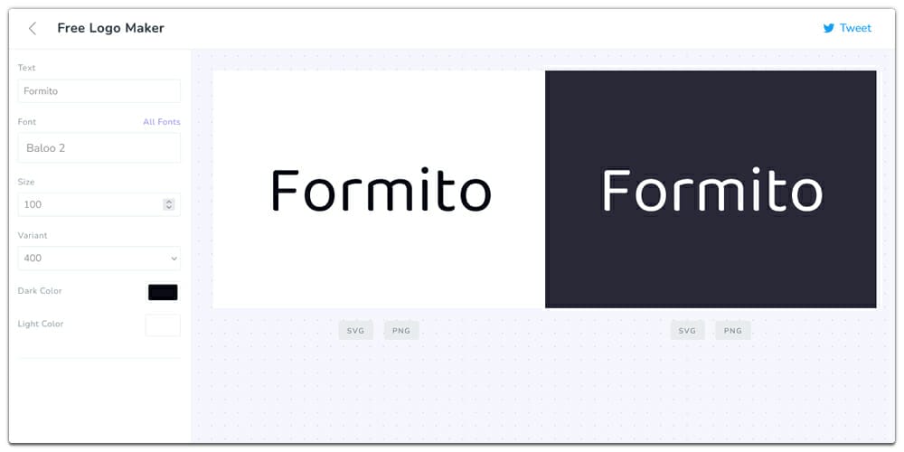 Formito Typography Logo Maker
