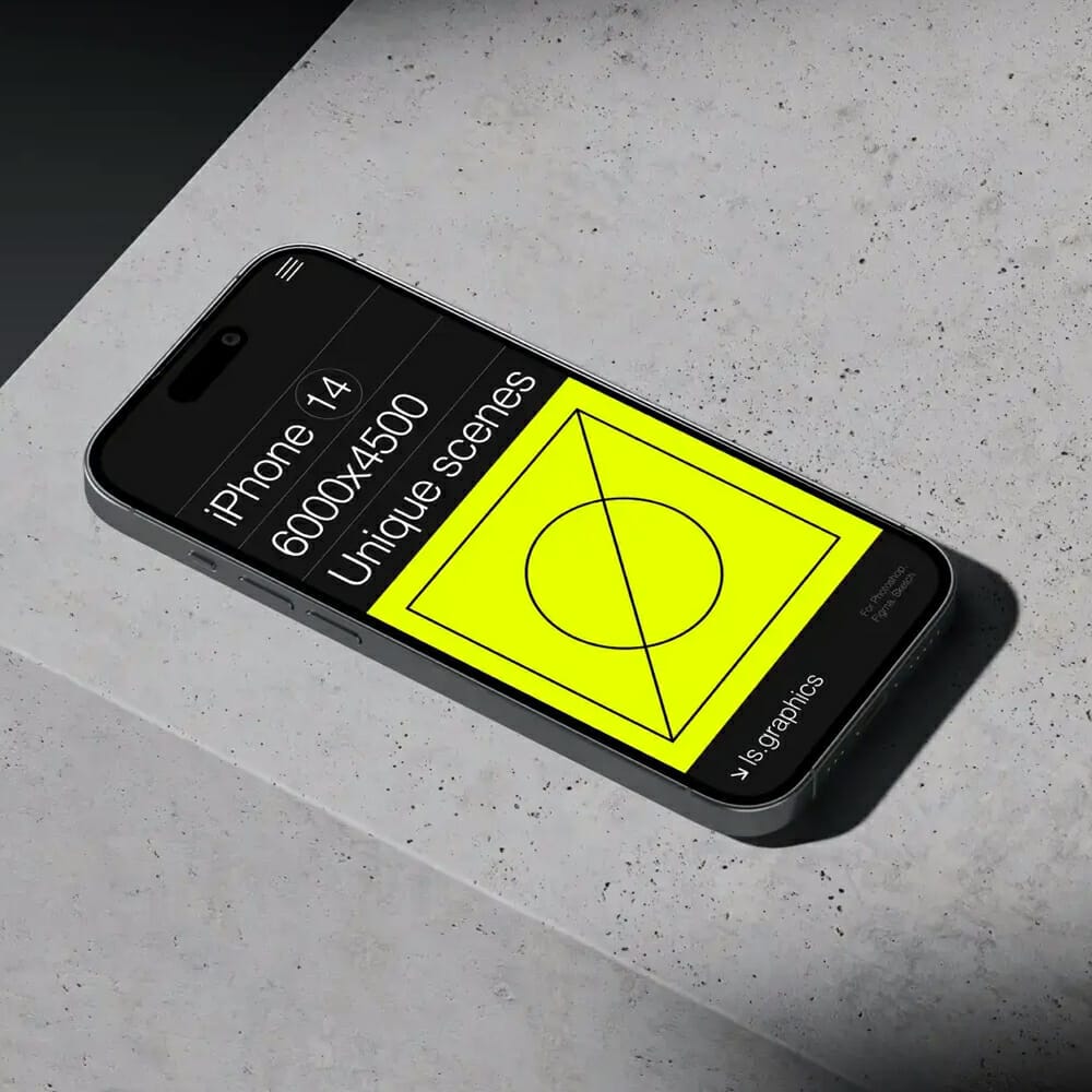 Free A-Mockup: iPhone 14 Pro PSD