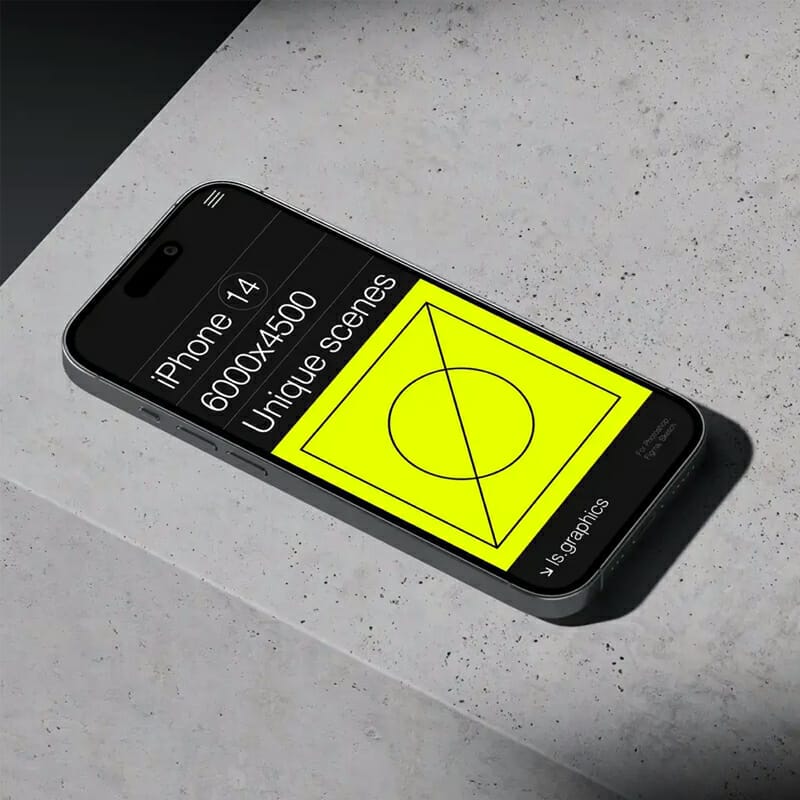 Free A-Mockup: iPhone 14 Pro PSD