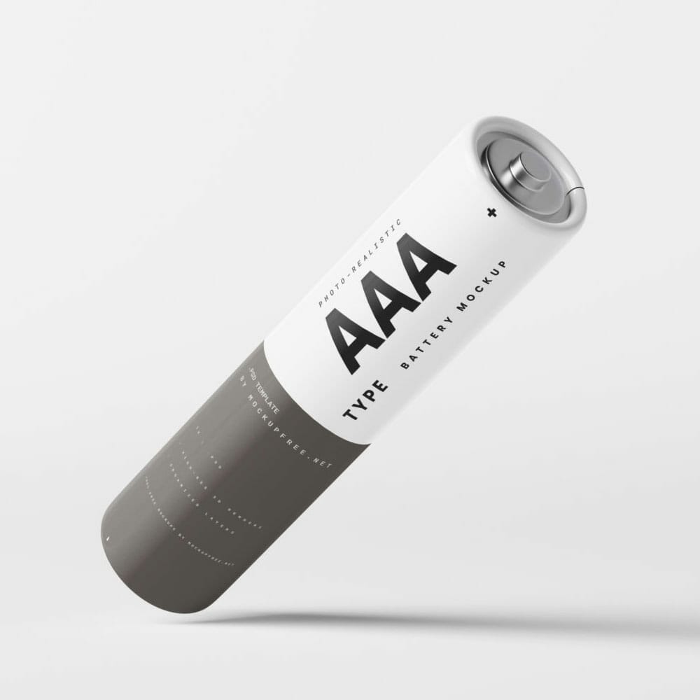 Free AAA Battery Mockups PSD