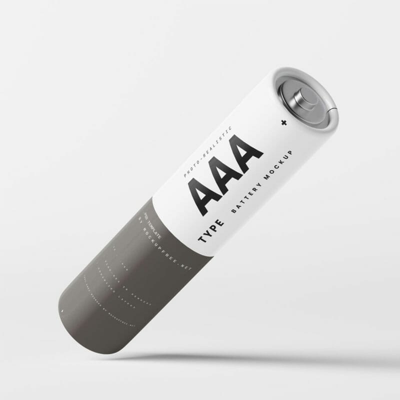Free AAA Battery Mockups PSD