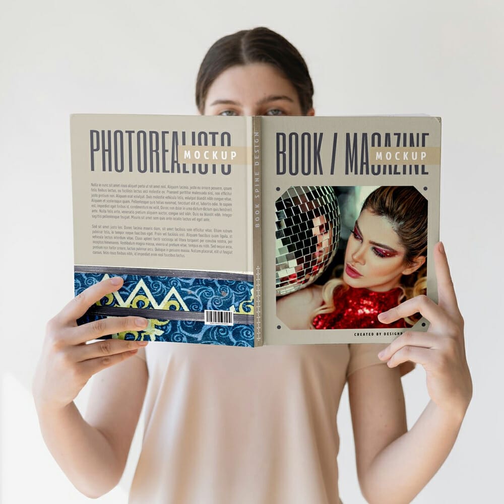 Free Book Title & Back Mockup PSD