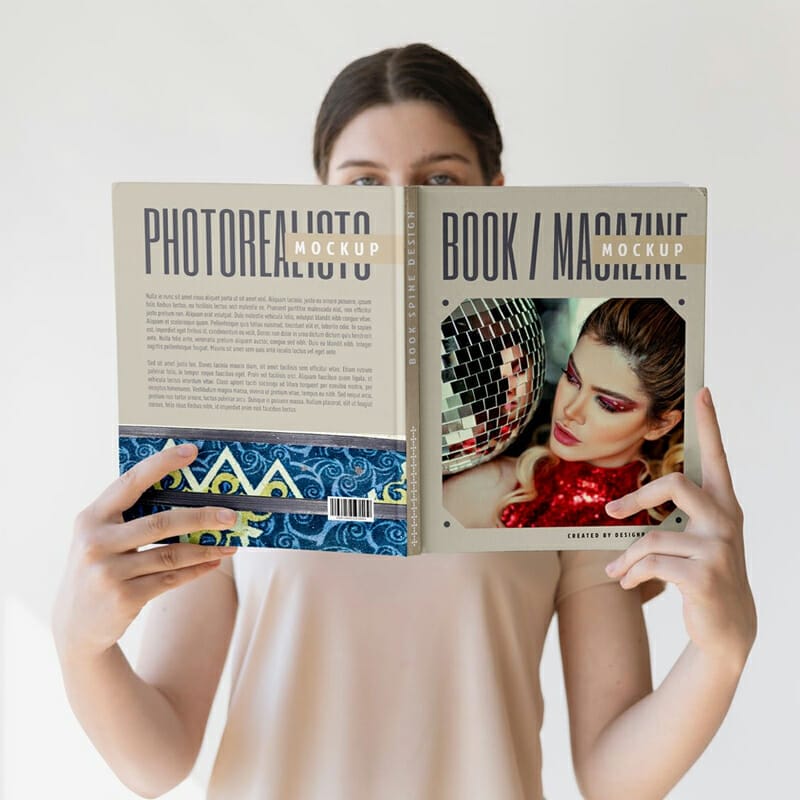 Free Book Title & Back Mockup PSD