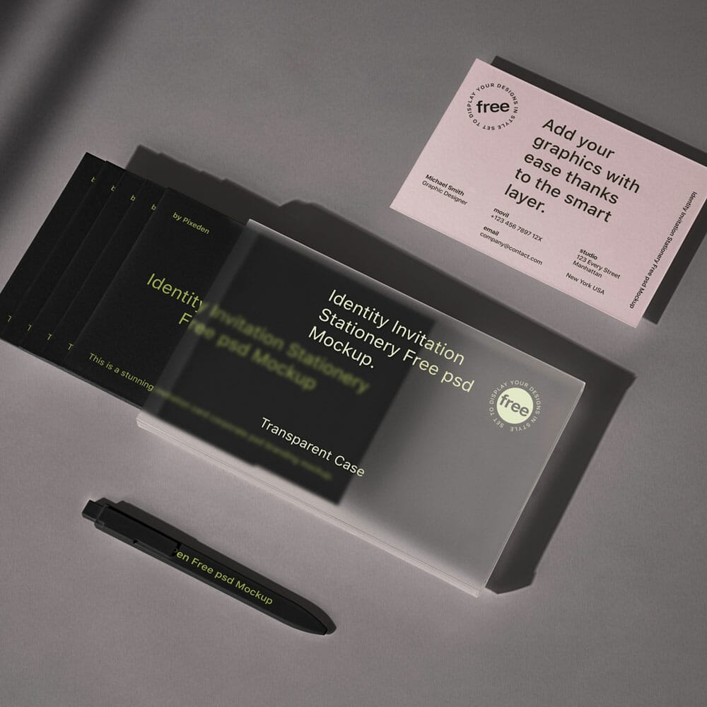 Free Branding Identity Stationery PSD Mockup Set