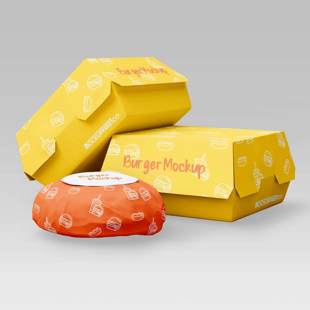 Free Burger Mockup PSD