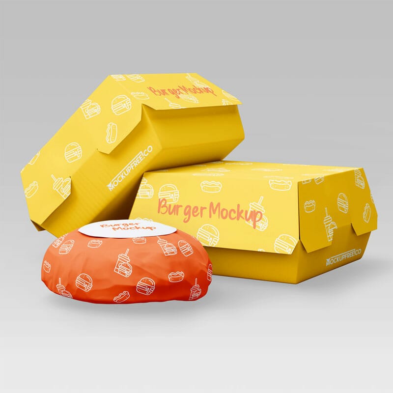 Free Burger Mockup PSD