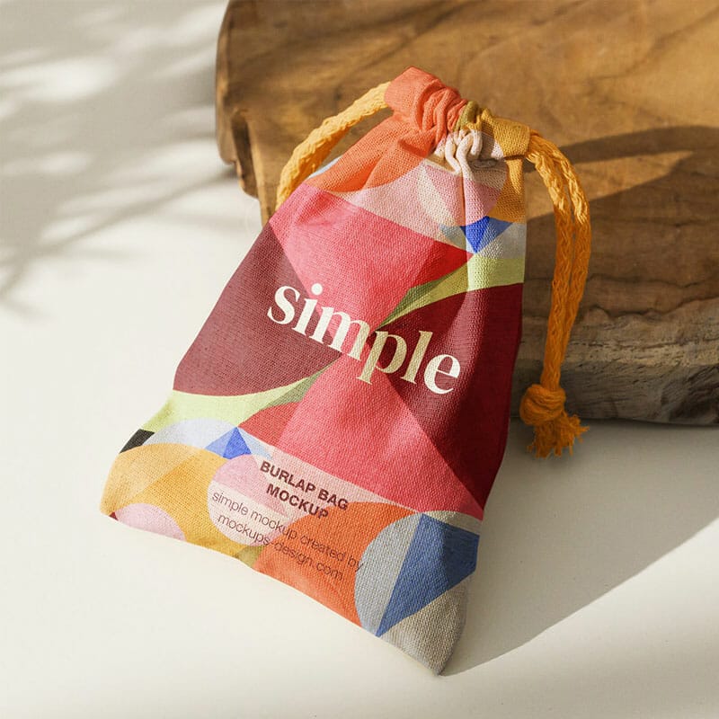 Free Burlap Bag Mockup PSD