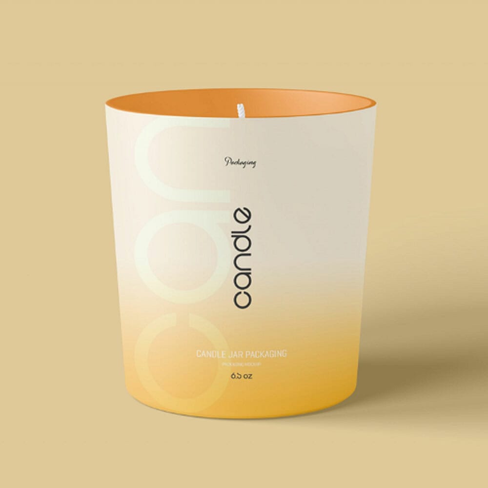 Free Candle Glass Packaging Mockup Set