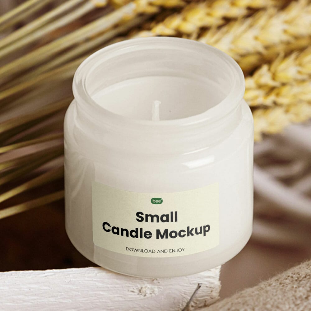 Free Candle With Cereal Mockup PSD