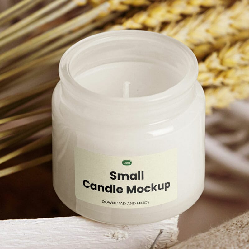 Free Candle With Cereal Mockup PSD