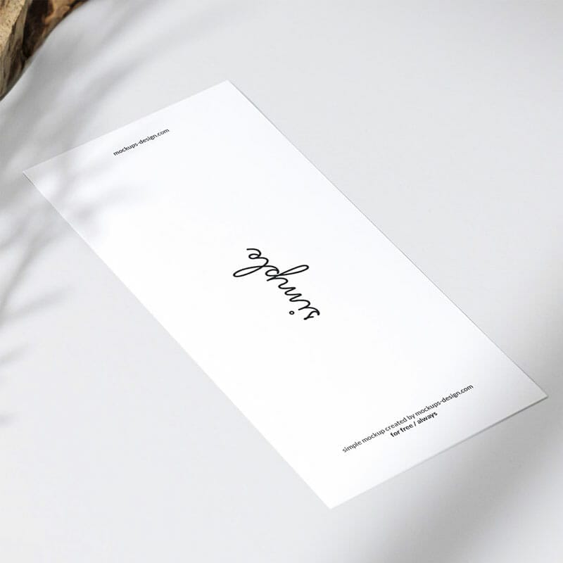 Free Clean DL Flyer Mockup PSD