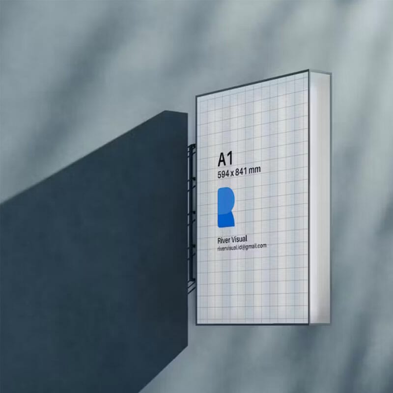 Free Concrete Signage Mockup PSD