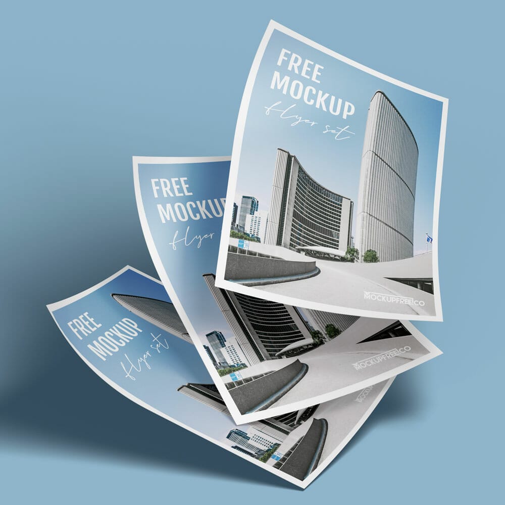 Free Cool Flyer Template Mockup PSD