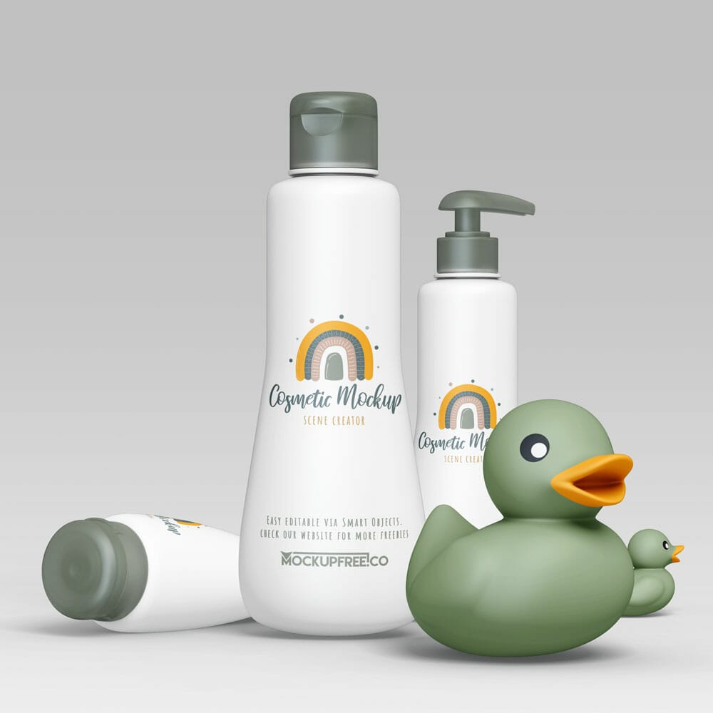 Free Cosmetic Scene Creator Mockup PSD