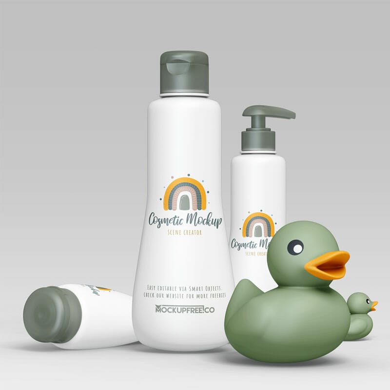 Free Cosmetic Scene Creator Mockup PSD