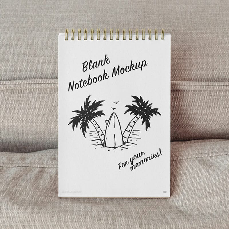 Free Eco Open Notebook Mockup PSD