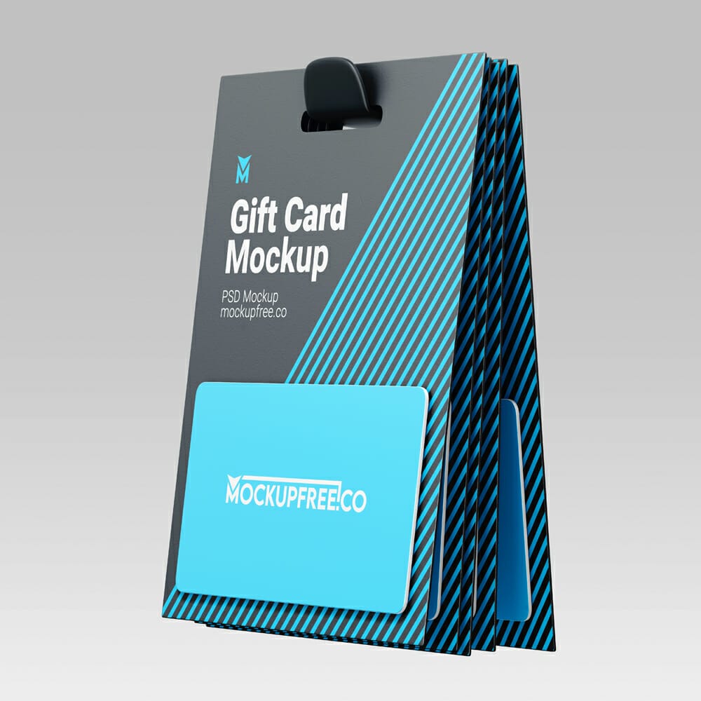Free Gift Card Mockup PSD
