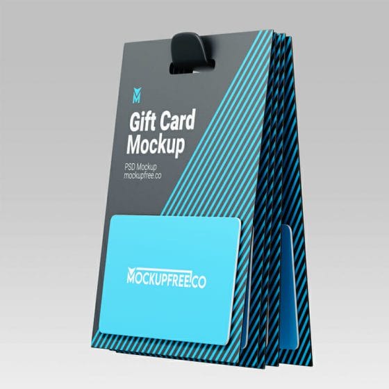 Free Gift Card Mockup PSD