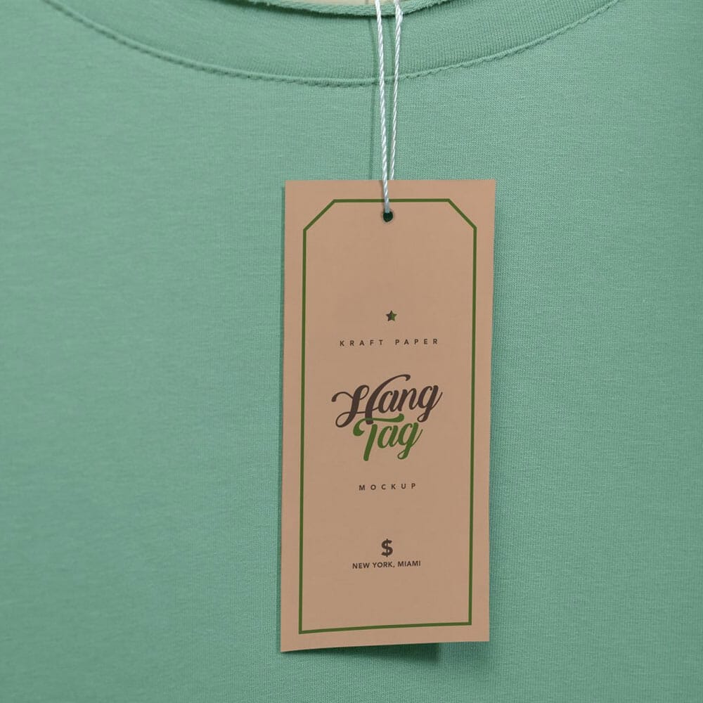 Free Hanging Tag Mockup PSD