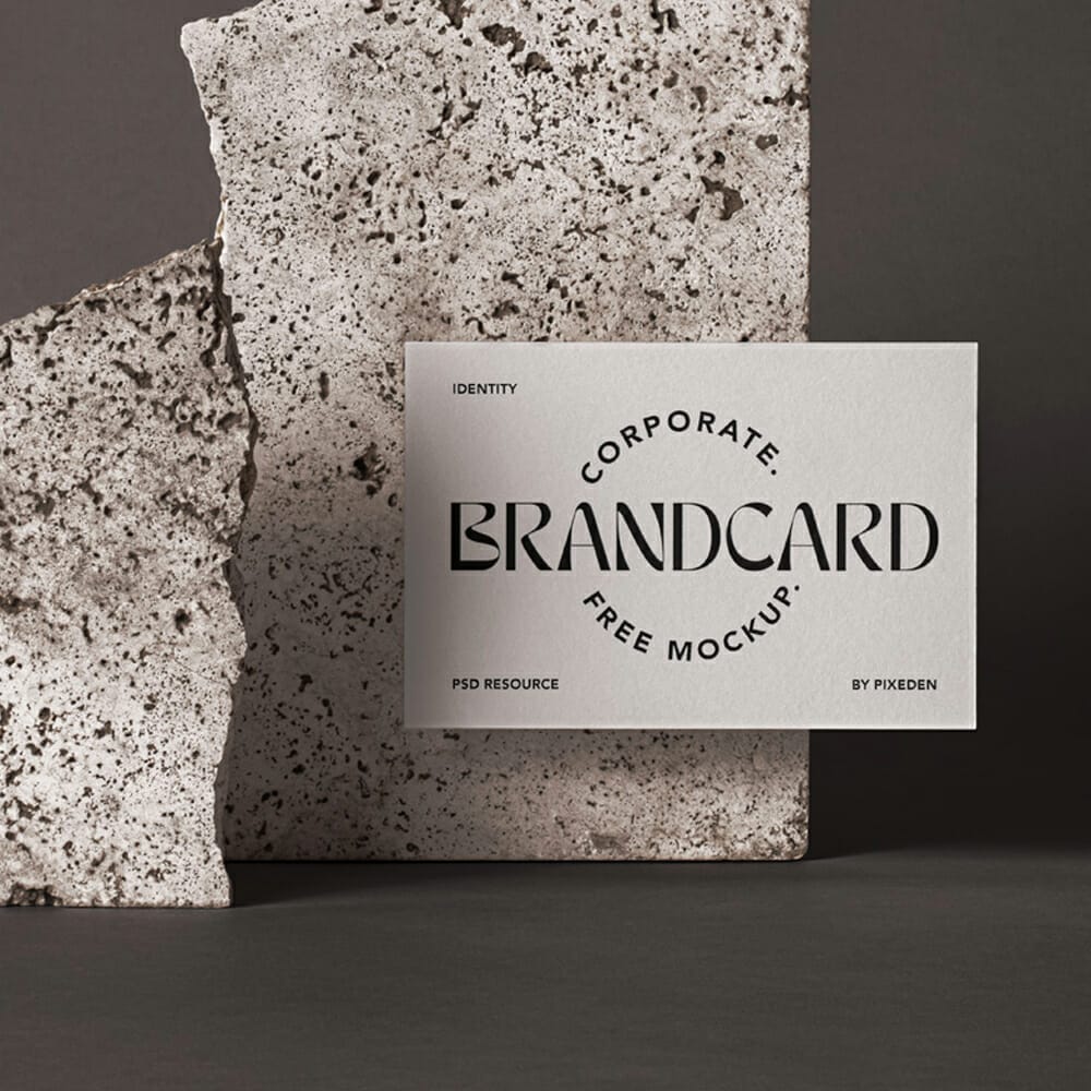 Free Identity Corporate Branding PSD Card Mockup