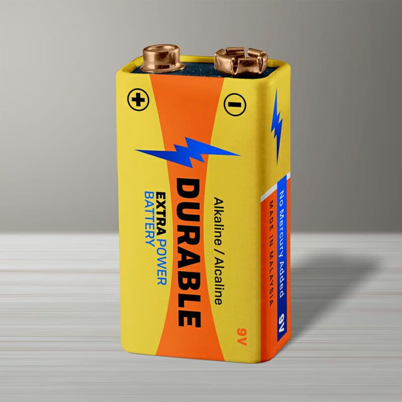 Free Lithium 9V Battery Mockup PSD