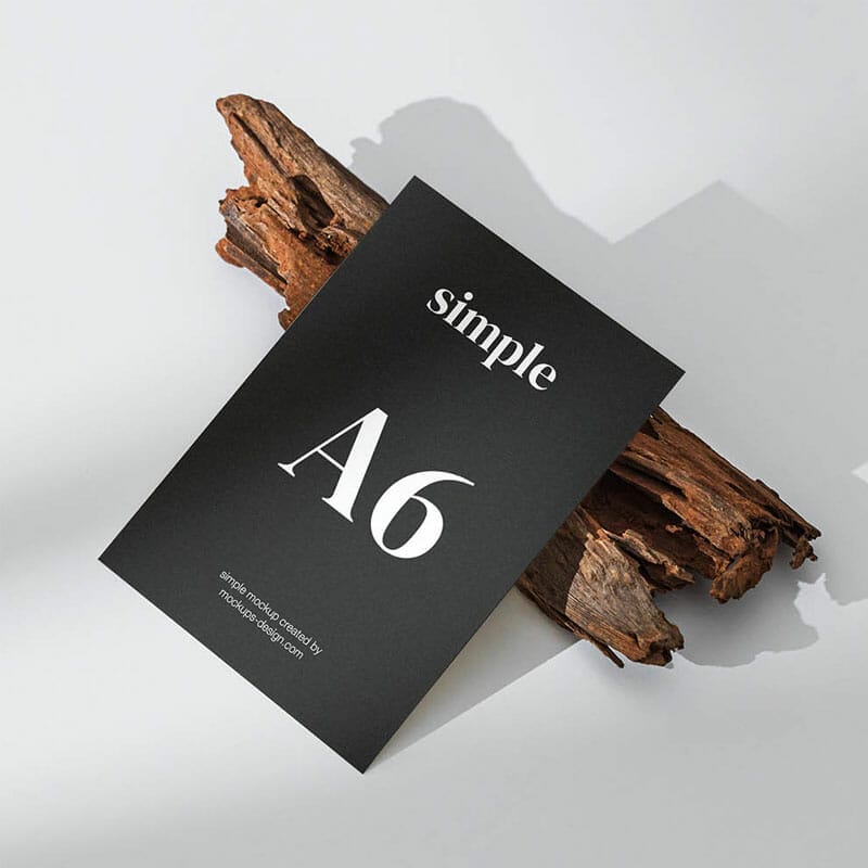 Free Minimalistic A6 Flyer Mockup PSD