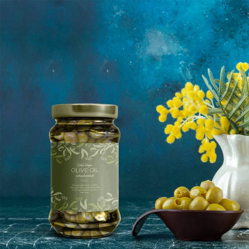 Free Olives Jar Mockup PSD Template