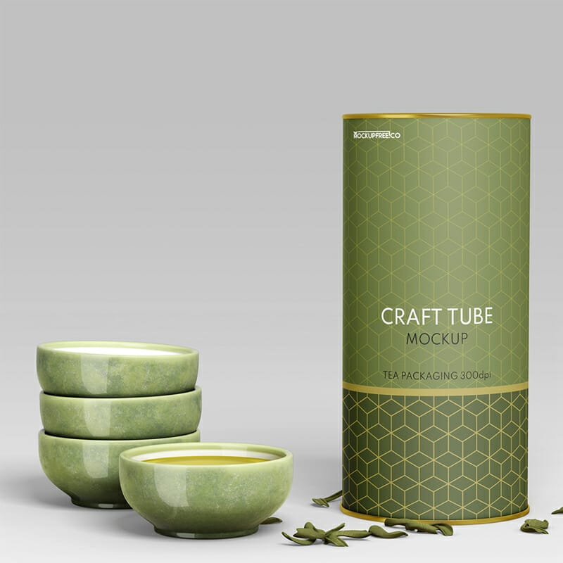 Free PSD Craft Tube Mockup Template