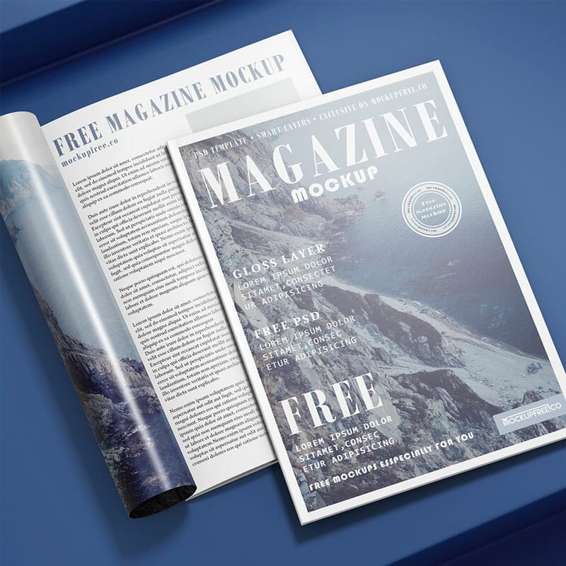 Free PSD Magazine Mockup Template