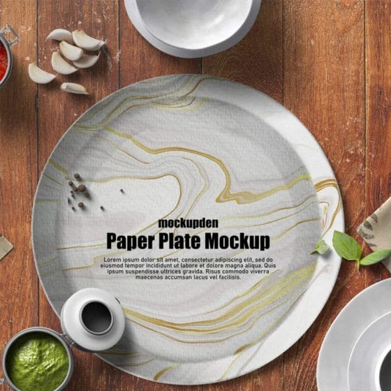 Free Paper Plate Mockup PSD Template