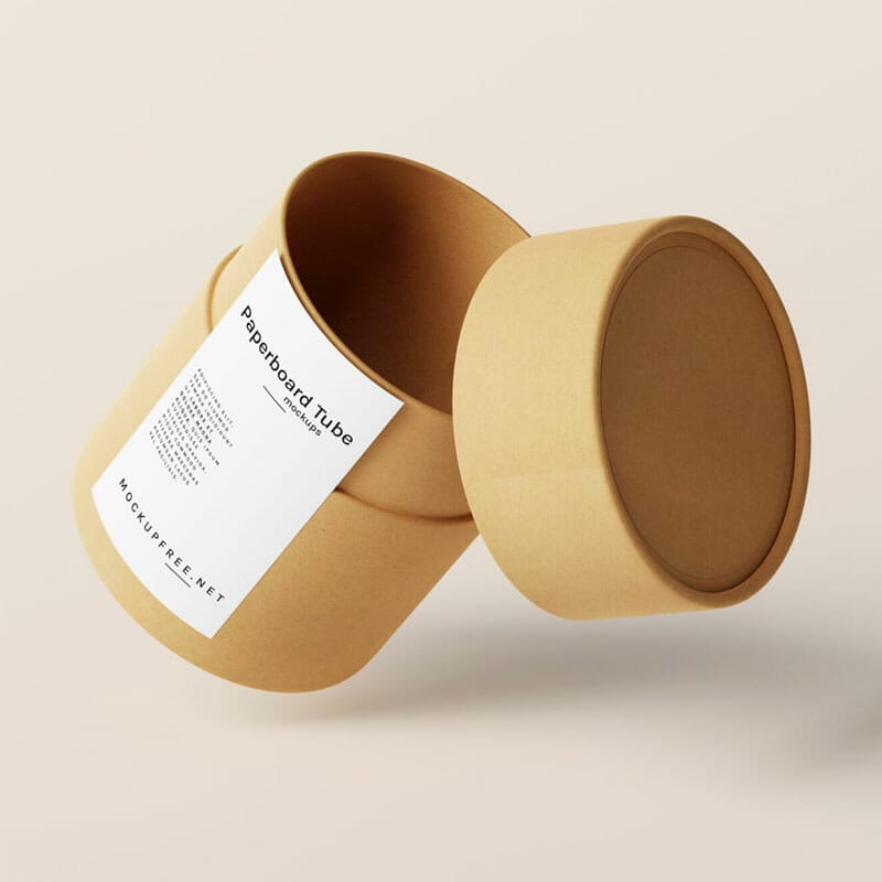 Free Paperboard Tube Mockups PSD