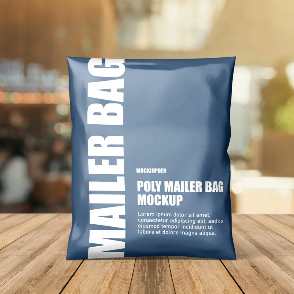 Free Poly Mailer Bag Mockup PSD Template