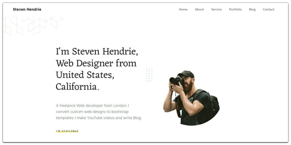 Free Bootstrap Portfolio Templates » CSS Author