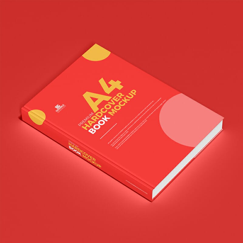 Free Premium A4 Hardcover Book Mockup PSD