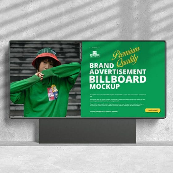 Free Premium Brand Advertisement Billboard Mockup PSD