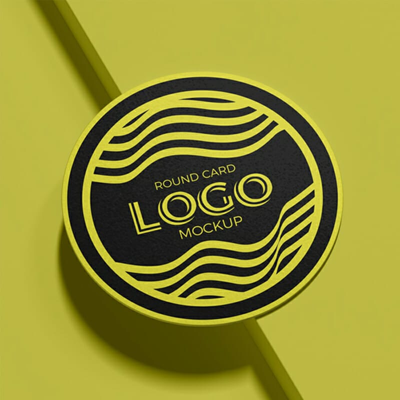 Free Round Card Logo Mockup PSD » CSS Author