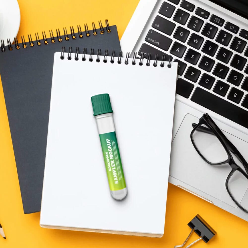 Free Sampler Mockup PSD Template