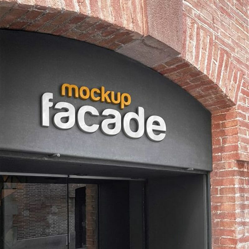 Free Shop Facade Mockup PSD