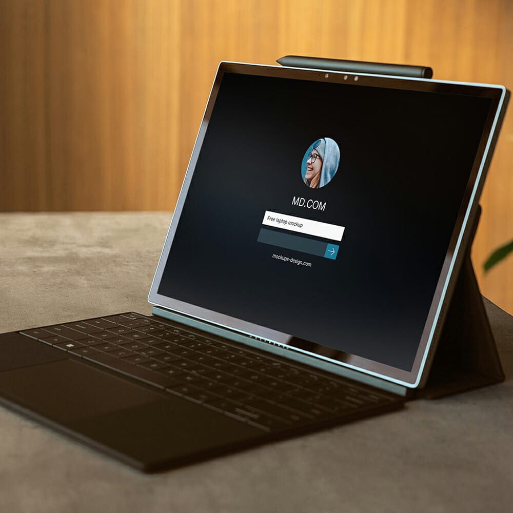 Free Simple Laptop Mockup PSD