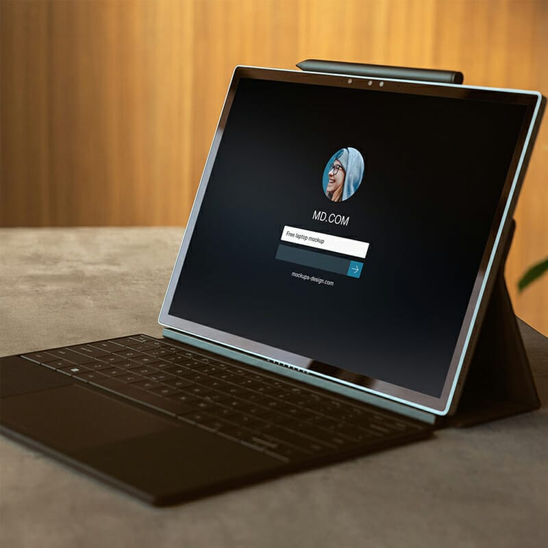 Free Simple Laptop Mockup PSD