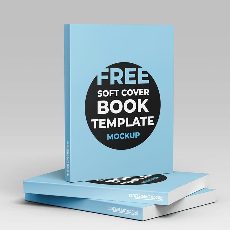 Free Soft Cover Book Mockup In PSD