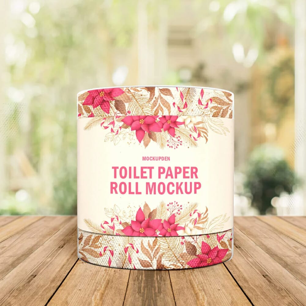 Free Toilet Paper Roll Mockup PSD Template