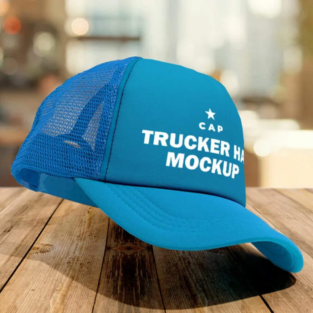 Free Trucker Hat Mockup PSD Template