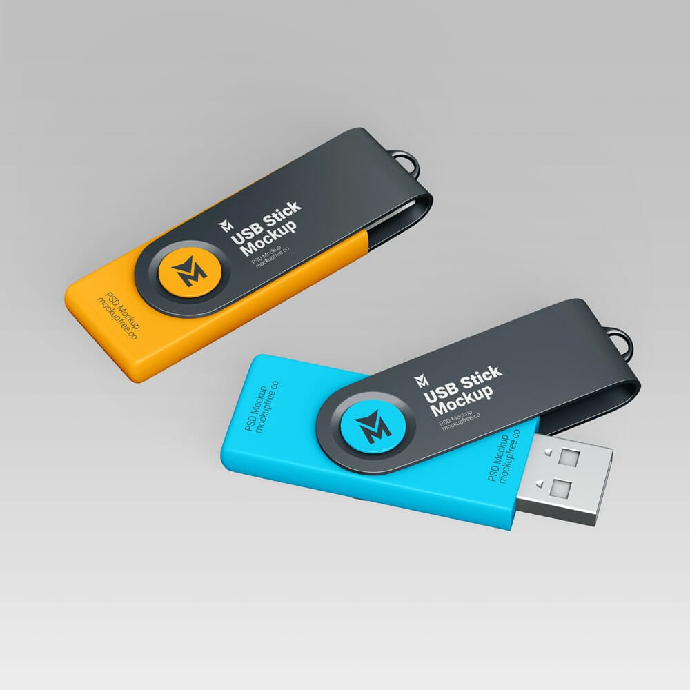 Free USB Stick Mockup PSD