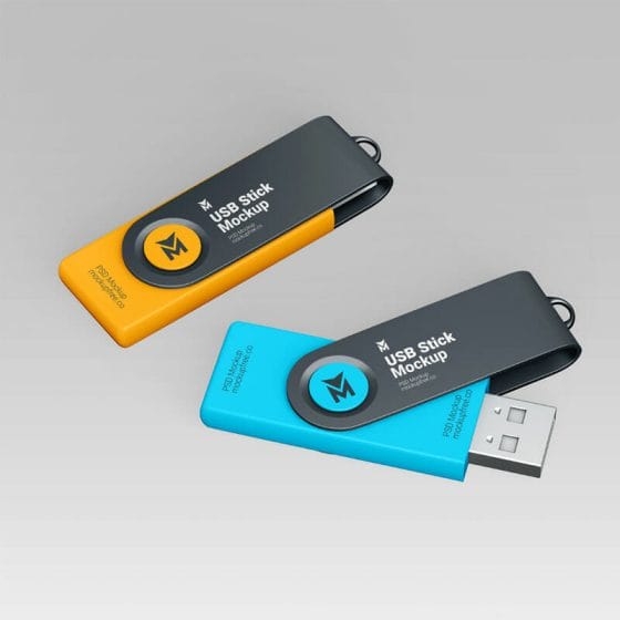 Free USB Stick Mockup PSD